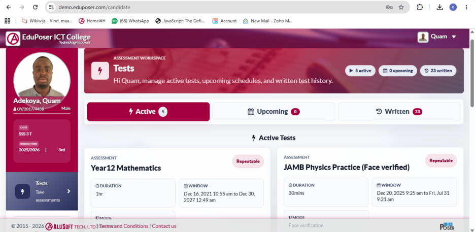 Candidate Dashboard